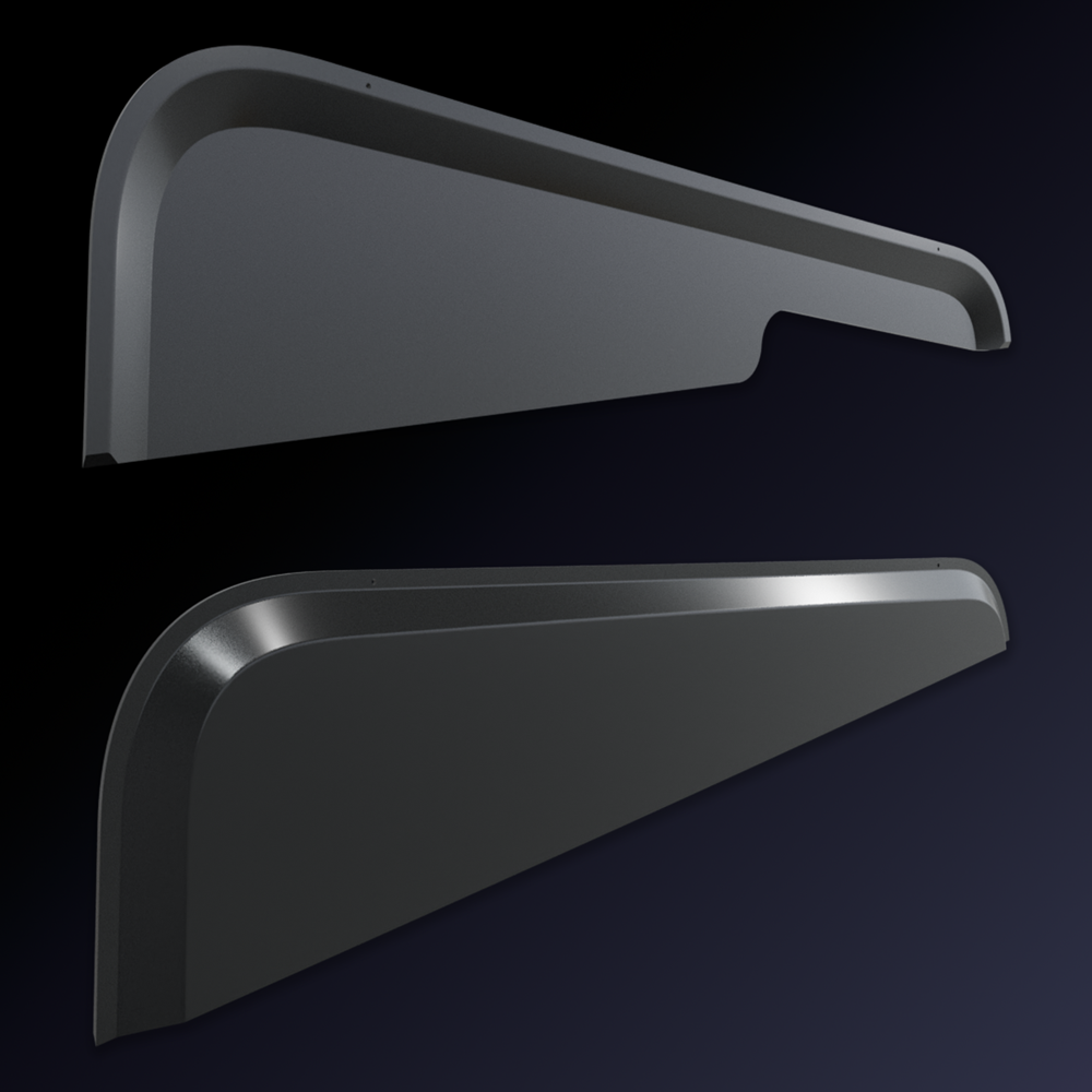 Door Wind Deflector - Black Arrow