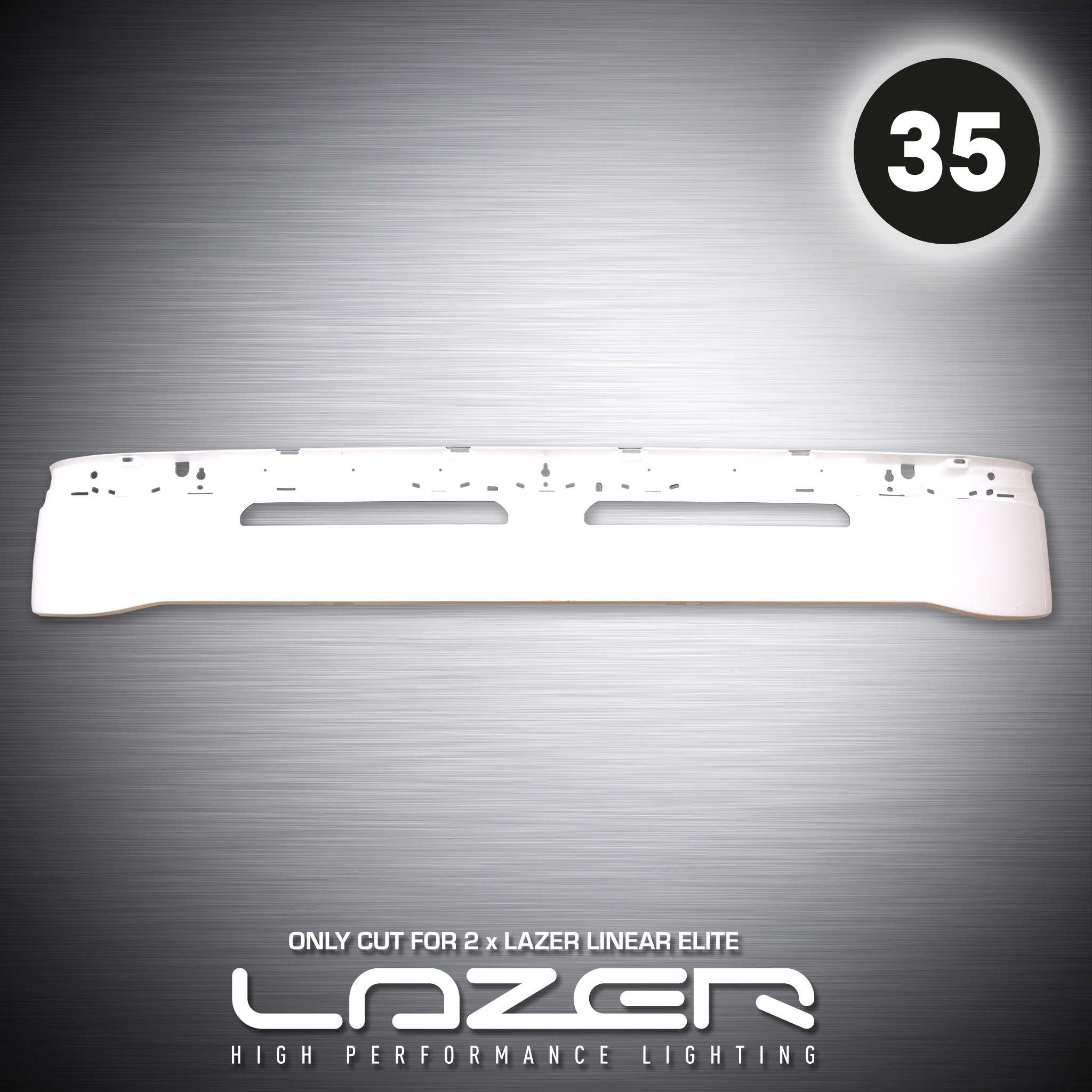Sunvisor 35 cm for Scania NG prepared for - Lazer Linear 18 Elite 126W LED-bars