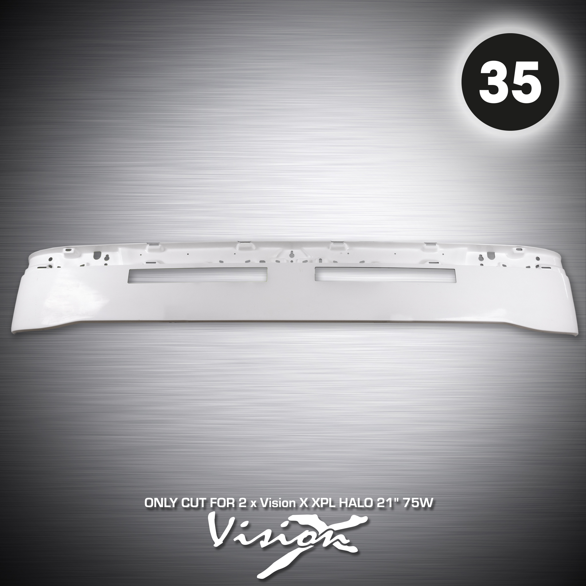 Sunvisor 35 cm for Scania NG Prepared for Vision X XPL Halo 21' 75W LED-bars