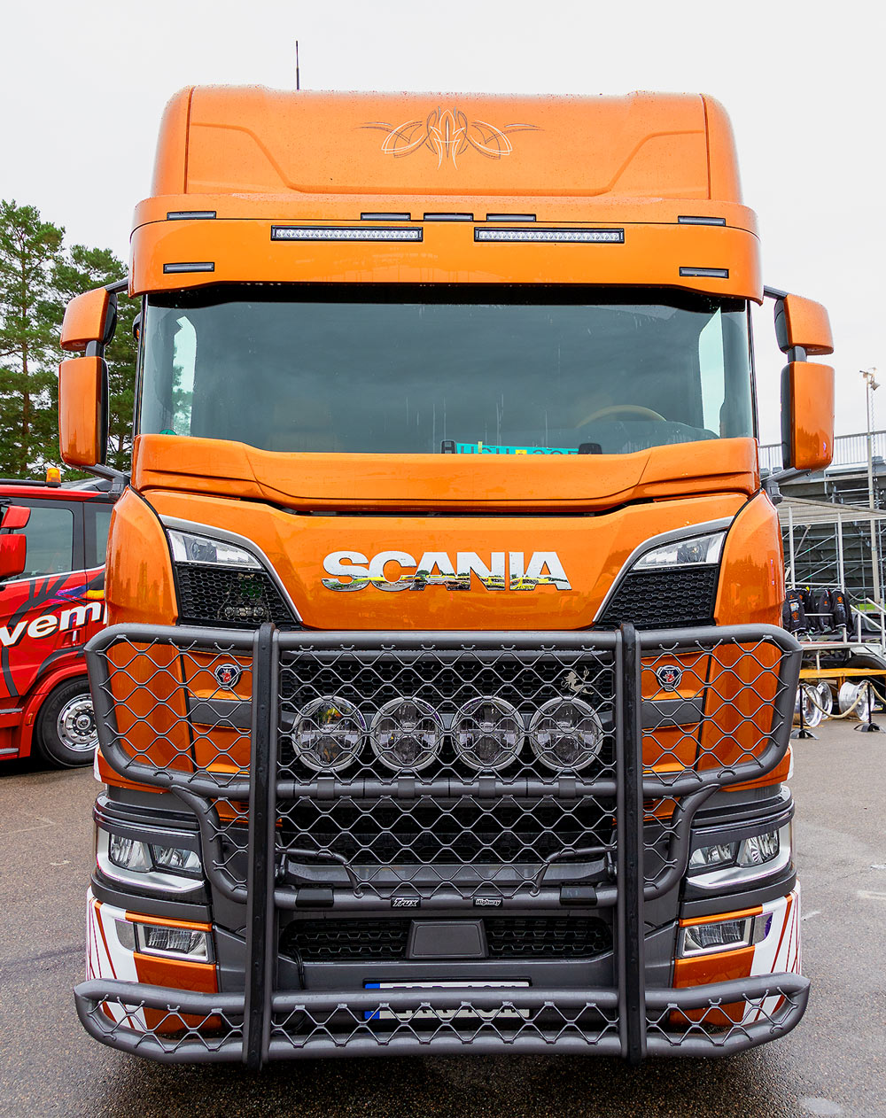 Sunvisor 35 cm for Scania NG with Vision X XPL Halo 21' 75W LED-bars