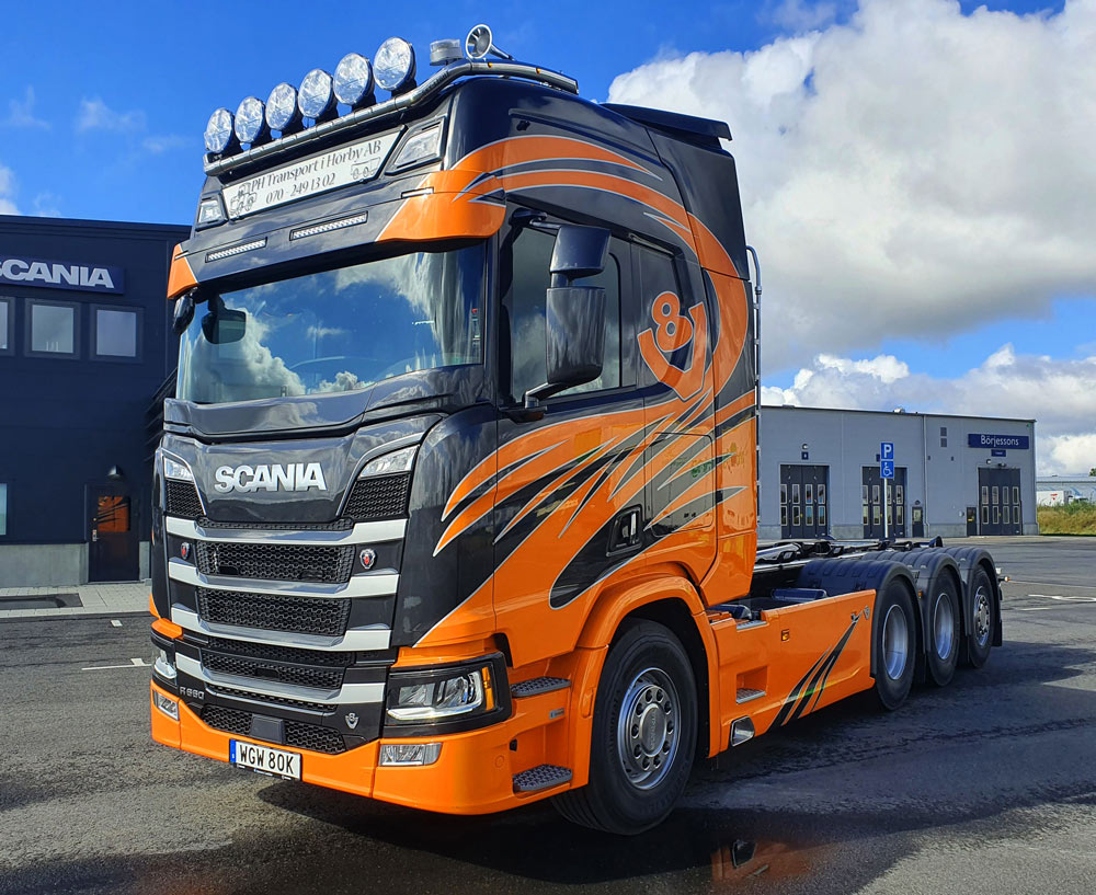 Sunvisor 30 cm for Scania NG With - Vision X XPL HALO 21'' 75W LED-bars