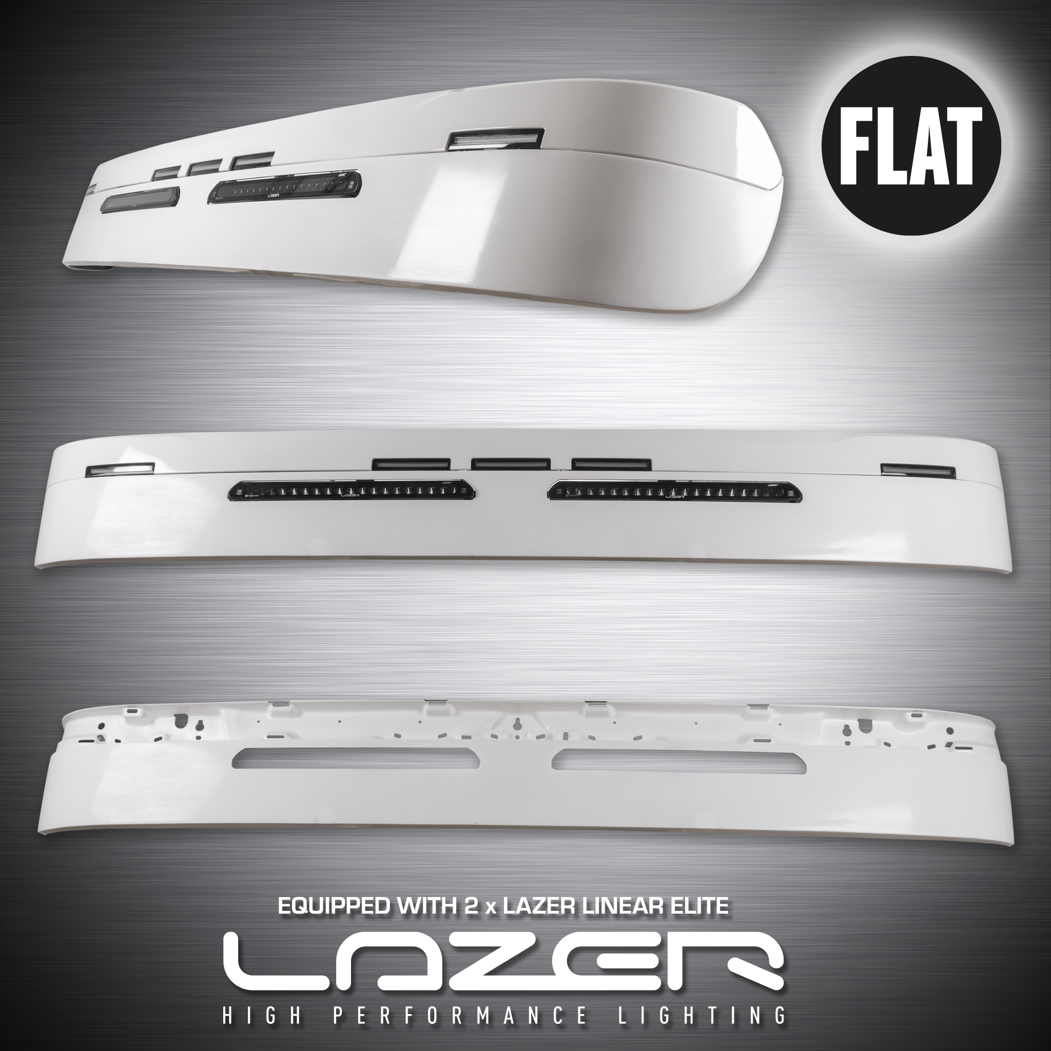 Sunvisor Flat for ALL Scania NG With Lazer Linear 18 Elite 126W LED-bars