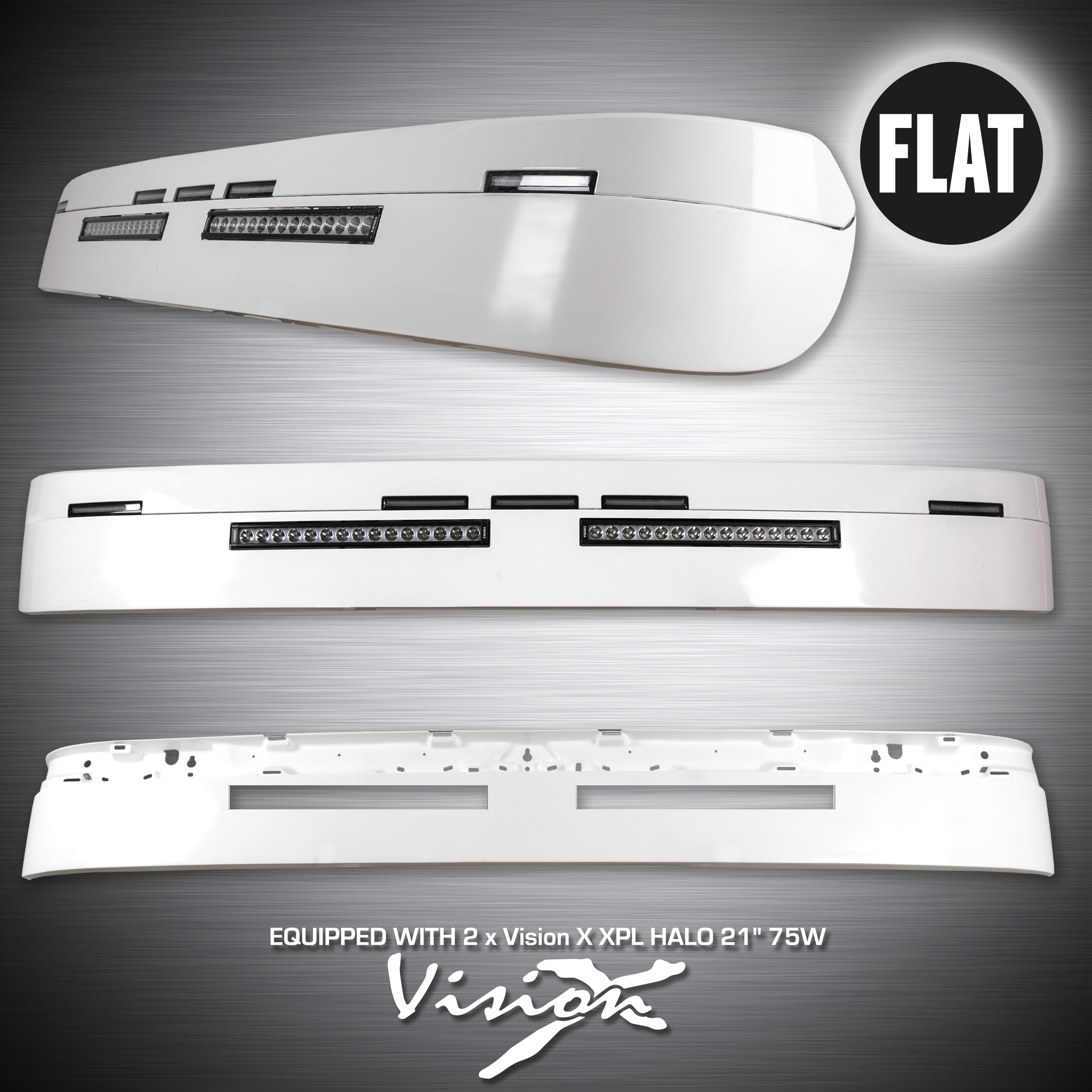 Sunvisor Flat for ALL Scania NG With Vision X XPL HALO 21' 75W LED-bars