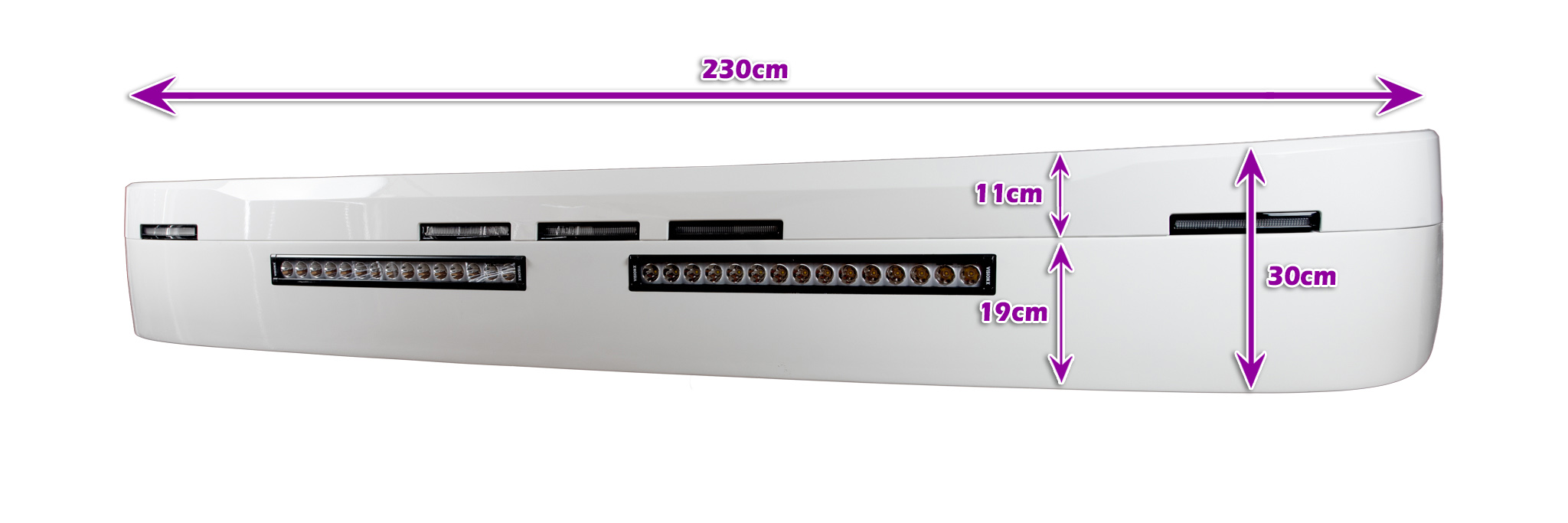 Sunvisor Flat for ALL Scania NG With Vision X XPL HALO 21' 75W LED-bars